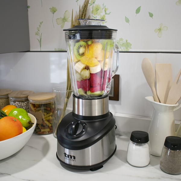 TM Electron TMPBA012 1,5 L Bordplade blender 500 W Sort, Rustfrit stål, Transparent