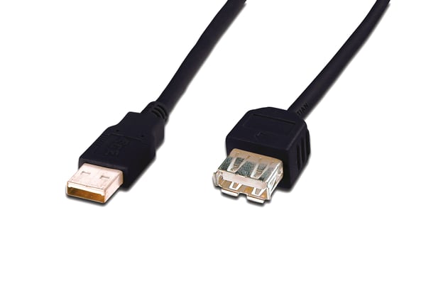 Digitus DK-300202-018-S USB-kabel USB 2.0 1,8 m USB A Sort