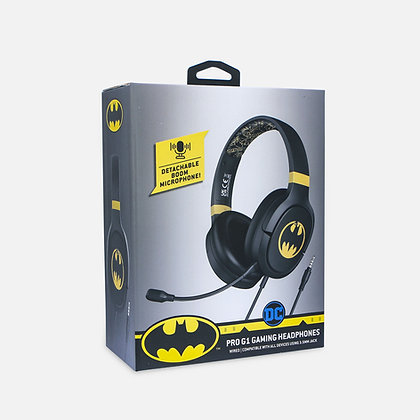 Miniatyrbillede 2 af 10: OTL Technologies DC Comics Batman Pro G1 Hovedtelefoner Ledningsført Headset Spil Sort, Guld