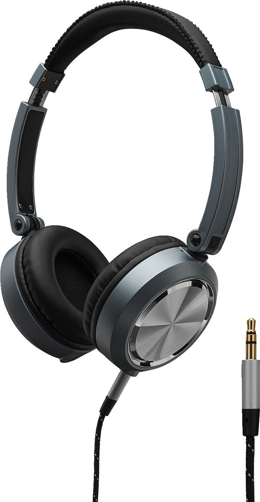 Monacor MD-460 Hörlurar Kabel Huvudband Musik Grå, Silver