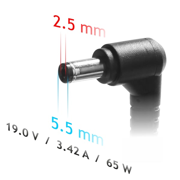 Miniatyrbillede 6 af 6: Akyga AK-ND-01 strømadapter og vekselret Indendørs 65 W Sort