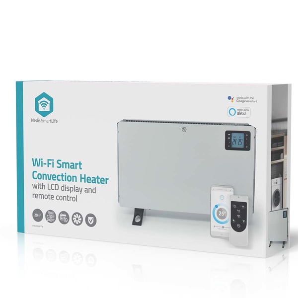 Nedis HTCO50WTW elektrisk rumsvärmare inomhus Vit 2000 W Elektrisk konvektionsvärmare