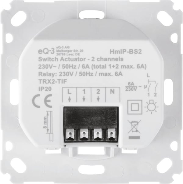 Miniatyrbillede 3 af 4: Homematic IP 156757A0 smart home aktuator Skifteaktuator