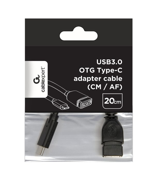 Miniatyrbillede 2 af 3: Gembird A-OTG-CMAF3-01 USB-kabel 0,2 m USB C USB A Sort