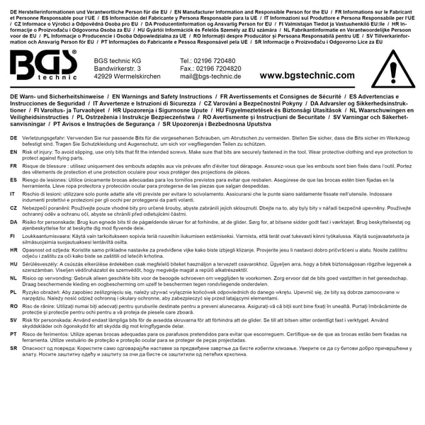 Pikkukuva 3 / 5: BGS technic Bit Set for Security Screws