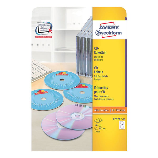 Avery L7676-25 utskriftsbara etiketter Vit Självhäftande skrivaretikett Avery L7676-25 utskriftsbara etiketter Vit Självhäftande skrivaretikett