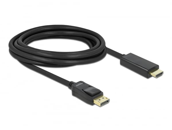 Delock-kabel DisplayPort 1.1 hane > High Speed HDMI-A hane Passiv 3 m svart (82435)