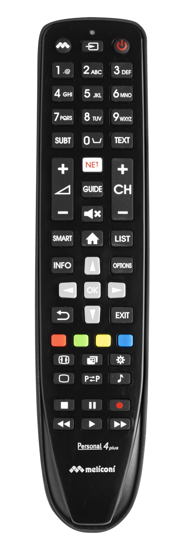 Miniatyrbild 1 av 2: Meliconi Gumbody Personal 4 plus fjärrkontroll IR trådlös TV Tryckknappar