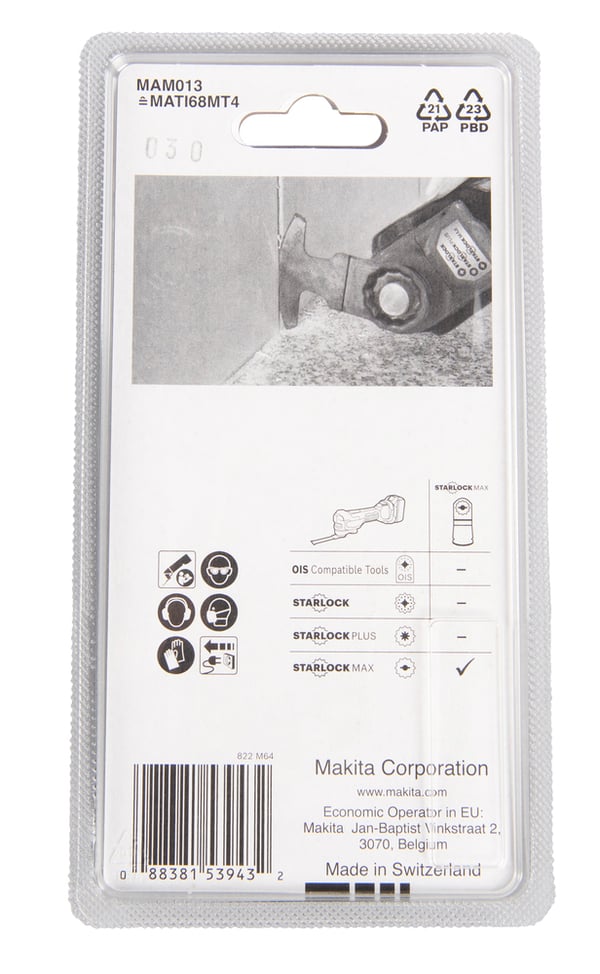 Miniatyrbillede 3 af 4: Makita B-66531 multifunktion værktøj Savklinge