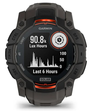 Garmin Instinct 3 Solar 3,3 cm (1.3") MIP 50 mm Digitaalinen 176 x 176 pikseliä Kosketusnäyttö Musta GPS (satelliitti)