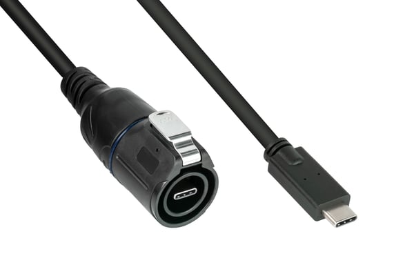 Alcasa IC01-16U3101-005 USB-kabel USB 3.2 Gen 2 (3.1 Gen 2) 0,5 m USB C 10 Gbit/sek. Sort
