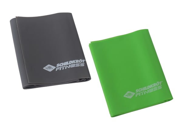 Schildkröt Fitness 960220 motionsbånd Light resistance - Medium resistance Termoplastisk elastomer (TPE) Grøn, Grå