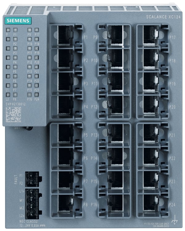 Siemens 6GK5124-0BA00-2AC2 nätverksswitchar Ohanterad