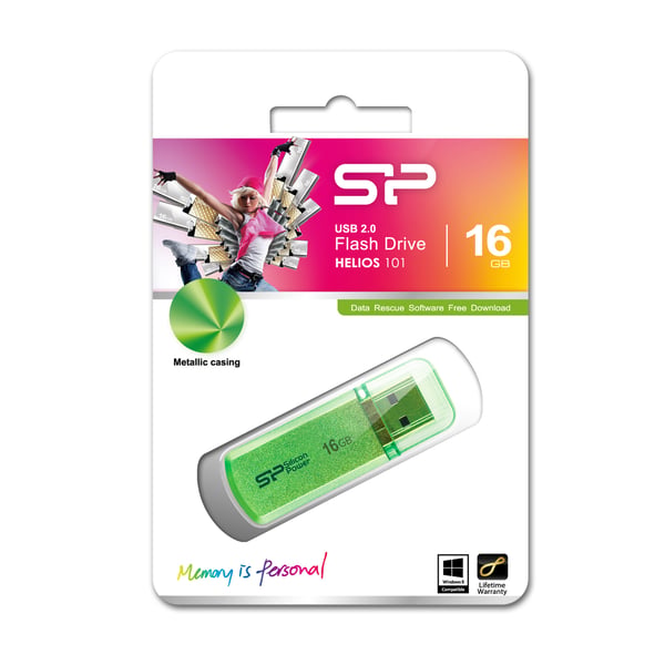 Silicon Power Helios 101 USB-muisti 16 GB USB A-tyyppi 2.0 Vihreä