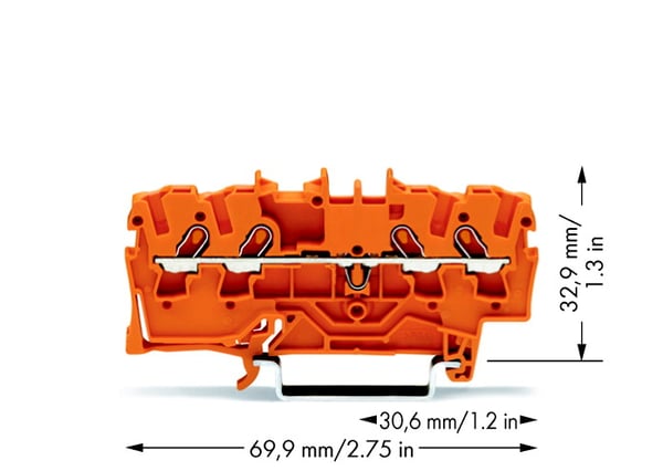 Wago 2001-1402 termisk blok Orange