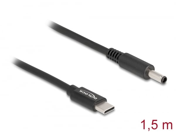 DeLOCK 87974 strömkablar Svart 1,5 m USB C 4.5 x 3.0 mm