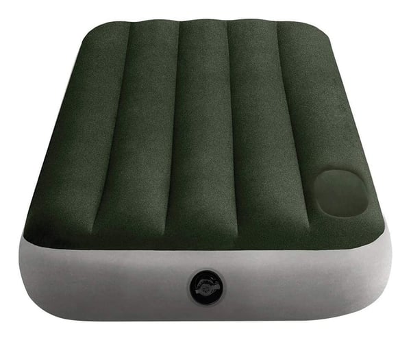 Intex Dura-Beam Standard Downy Enkelmadras Mørkegrøn