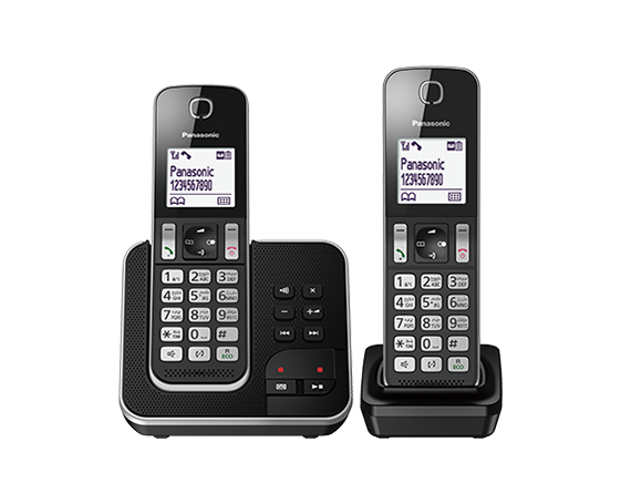 Panasonic KX-TGD322 DECT telefon Nummervisning Sort