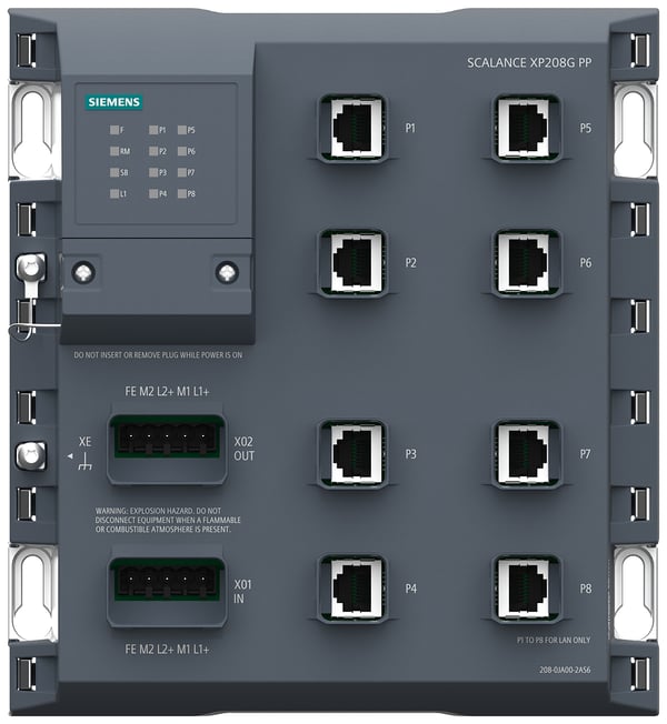 Miniatyrbillede 2 af 5: Siemens 6GK5208-0JA00-2AS6 netværksswitch Administreret