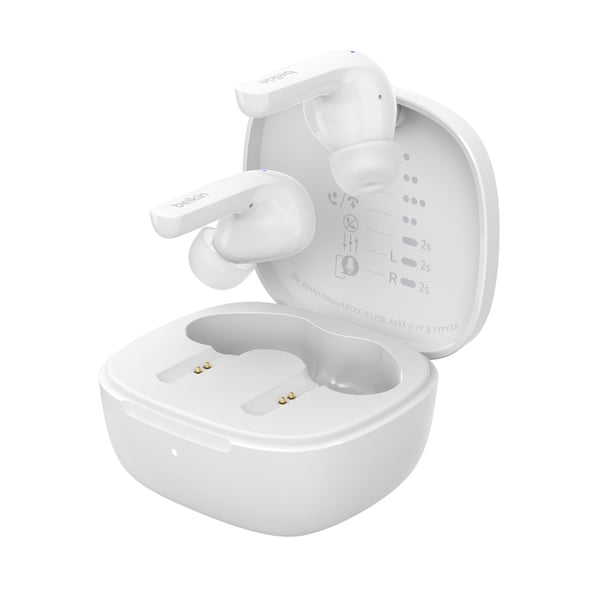 Belkin SoundForm Motion Headset True Wireless Stereo (TWS) I ørerne Opkald/Musik/Sport/Hverdag Bluetooth Hvid