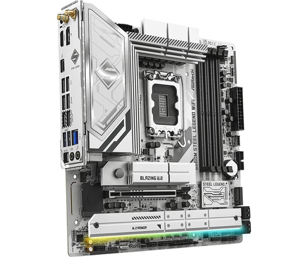 Miniatyrbillede 4 af 6: Asrock B860M Steel Legend WiFi Intel B860 LGA 1851 (Socket V1) micro ATX
