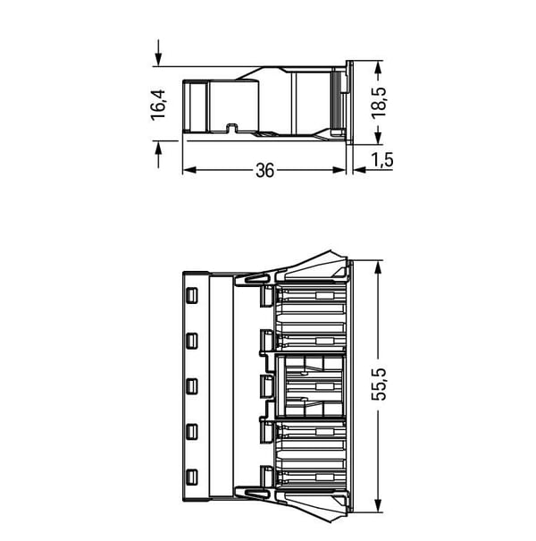 Wago 770-2105 kabelkontakter Blå