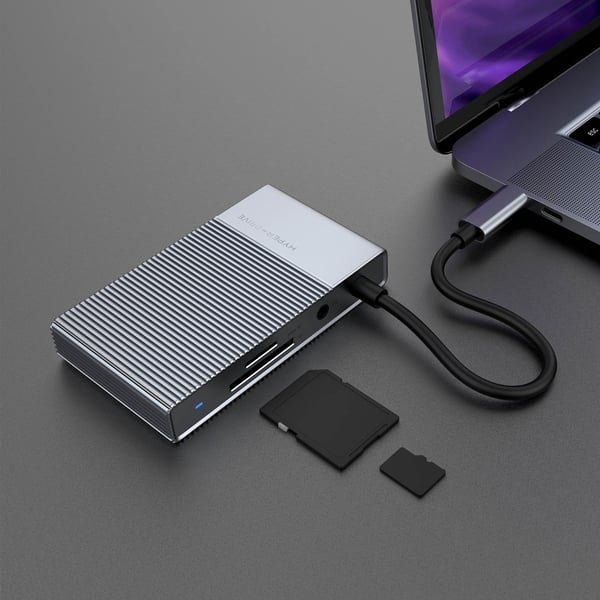 Miniatyrbillede 5 af 13: HyperDrive HD-G206 dockingstation USB 3.2 Gen 2 (3.1 Gen 2) Type-C Aluminium