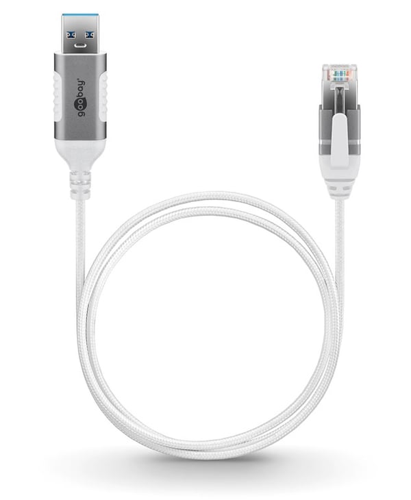 Goobay Ethernet-kabel USB-A 3.0 til RJ45 Slim 7,5 m