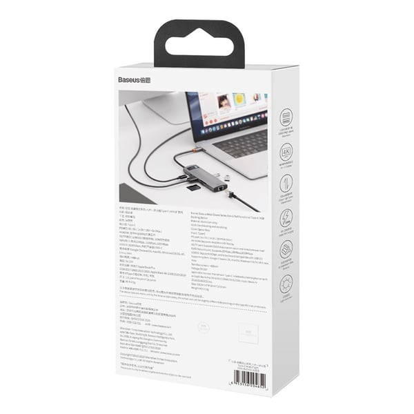 Baseus Metal Gleam USB 3.2 Gen 1 (3.1 Gen 1) Type-C Grå