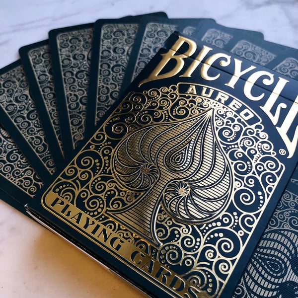 Miniatyrbild 2 av 6: Bicycle Aureo spelkort 56 styck