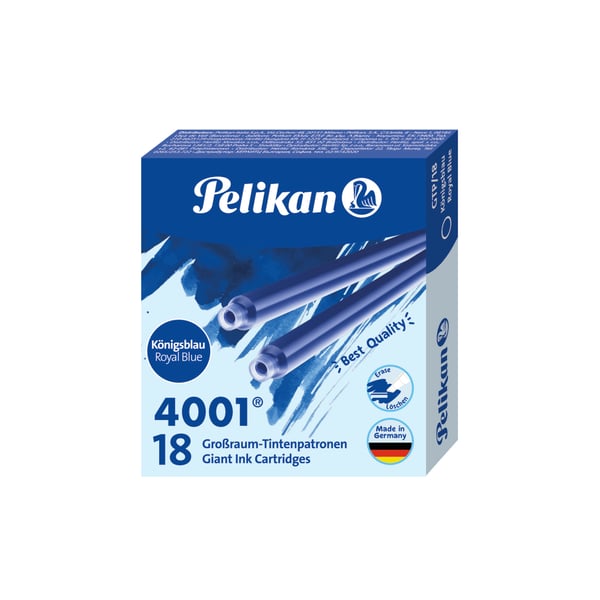 Miniatyrbillede 1 af 3: Pelikan 4001 Blå 18 stk