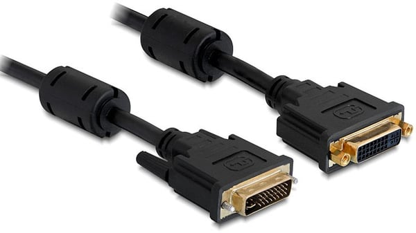 DeLOCK 1m DVI-I DVI kabel Sort