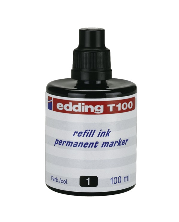 Edding T100 påfyllning till filtpenna Svart 100 ml