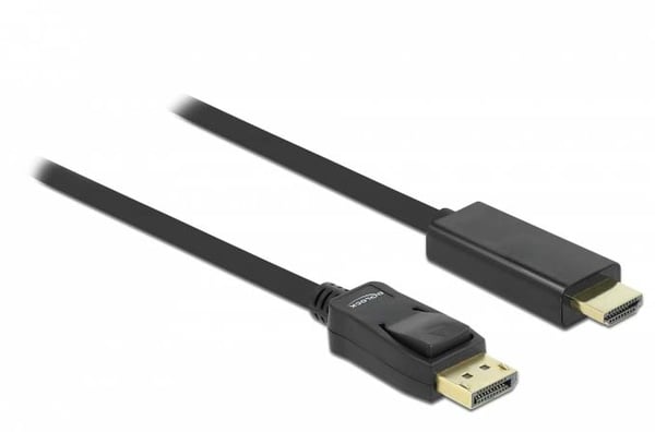 Delock-kabel DisplayPort 1.1 hane > High Speed HDMI-A hane Passiv 3 m svart (82435) Delock-kabel DisplayPort 1.1 hane > High Speed HDMI-A hane Passiv 3 m svart (82435)
