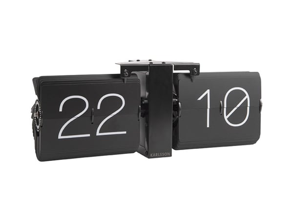 Karlsson Flip Clock No Case Mekanisk ur Rektandel Sort