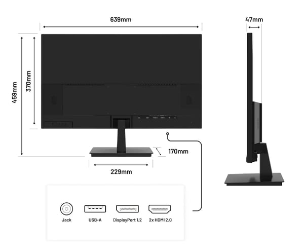 JAPANNEXT JN-I280UHD60F-P computerskærm 71,1 cm (28") 3840 x 2160 pixel 4K Ultra HD LCD Sort