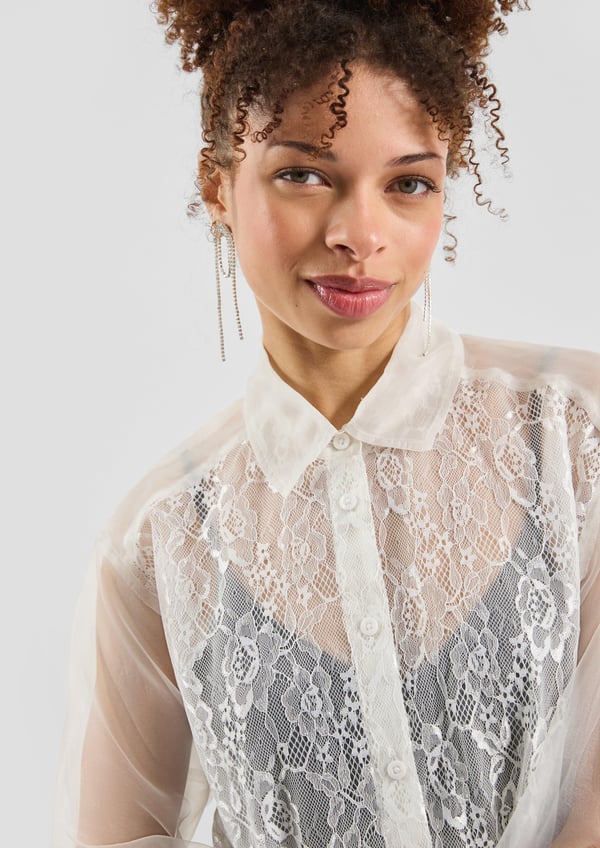 s.Oliver 2174124.0200.40 skjorte & top Bluse Langærmet Polyester