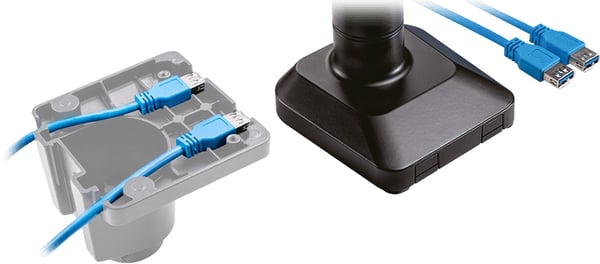 Miniatyrbild 7 av 9: Ultradesk Branch Double 81,3 cm (32") Bord Svart