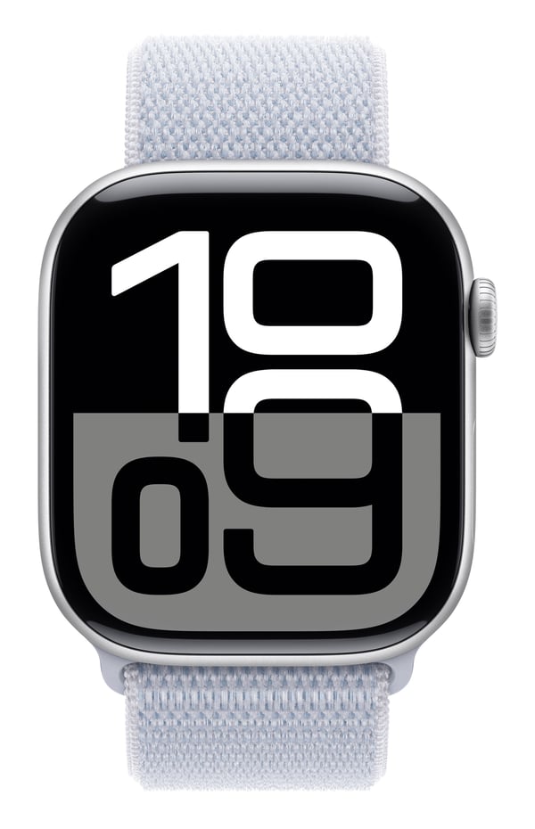 Apple Watch Series 10 OLED 46 mm Digital 416 x 496 pixel Berøringsskærm 4G Sølv Wi-Fi GPS (satellit)