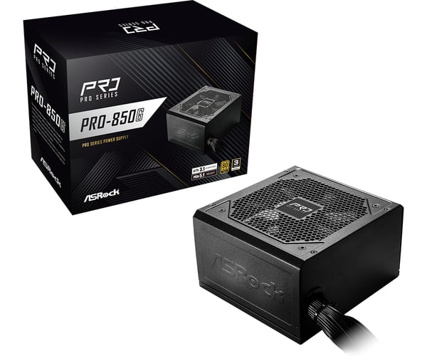 ASRock Pro Series Pro-850G ATX 80+ Gold sort - ATX