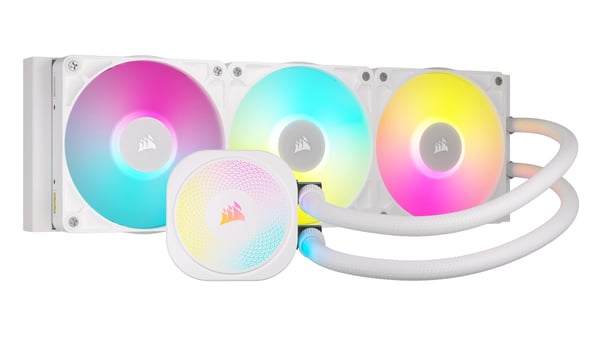 Miniatyrbillede 1 af 5: Corsair iCUE LINK TITAN RX RGB Processor Alt-i-en væskekøler 12 cm Hvid 1 stk
