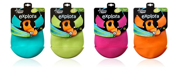 Miniatyrbild 2 av 2: Tommee Tippee Explora Roll'n'Go Haklapp Silikon