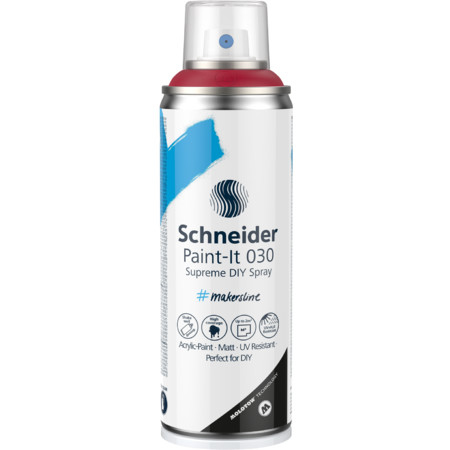 Schneider Schreibgeräte Paint-It 030 Supreme DIY Spray akrylmaling 200 ml Rød Spraydåse