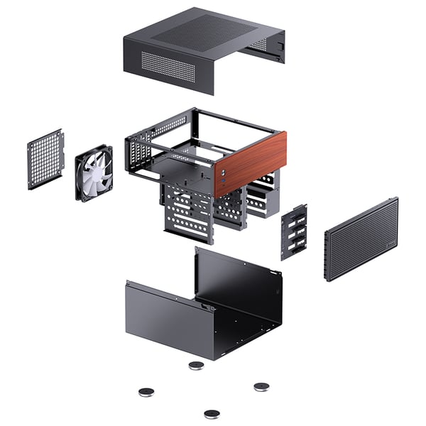 Jonsbo N4 Black Micro Tower Svart