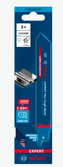 Miniatyrbillede 6 af 6: Bosch Expert 2 608 900 361 stiksav, rullesav & sabelsavklinge Klinge til stiksav Karbid 3 stk