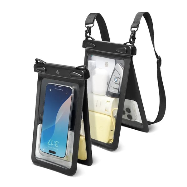 Miniatyrbillede 2 af 2: Spigen A603 mobiltelefon etui Lommeetui Sort, Transparent