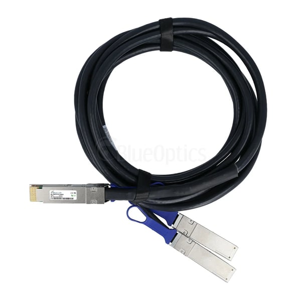 Miniatyrbillede 4 af 6: BlueOptics FN-CABLE-QSFPDD-2QSFP56-L1-BL InfiniBand og fiberoptisk kabel 1 m QSFP-DD 2x QSFP56 DAC Sort