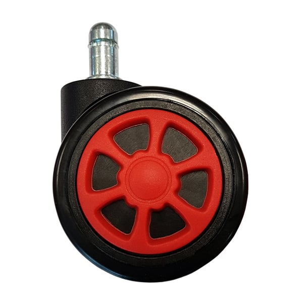 LC-Power LC-CASTERS-3BR kontor- & computerstol del Rød, Sort Plast, Gummi Castorhjul