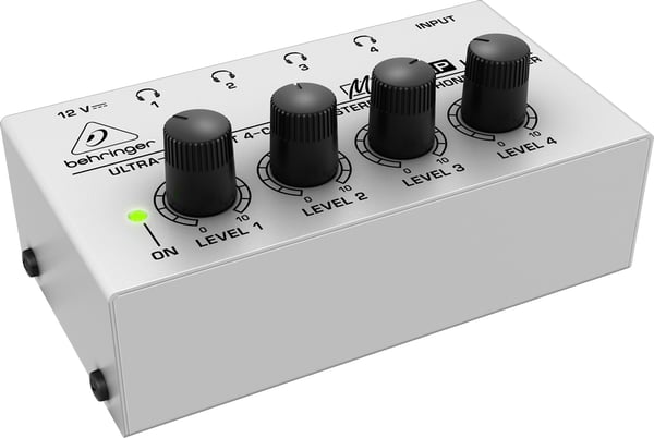 Behringer HA400 förstärkare för hörlurar Svart, Grå