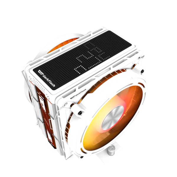 darkFlash DS-E400PLUS-W-HQ1 Computerkølesystem Processor Luftkøler 12 cm Hvid 1 stk